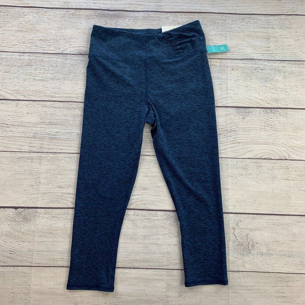 Maurices Legging Capri sz S High Rise Luxe Blue 21.5" Inseam Activewear New NWT